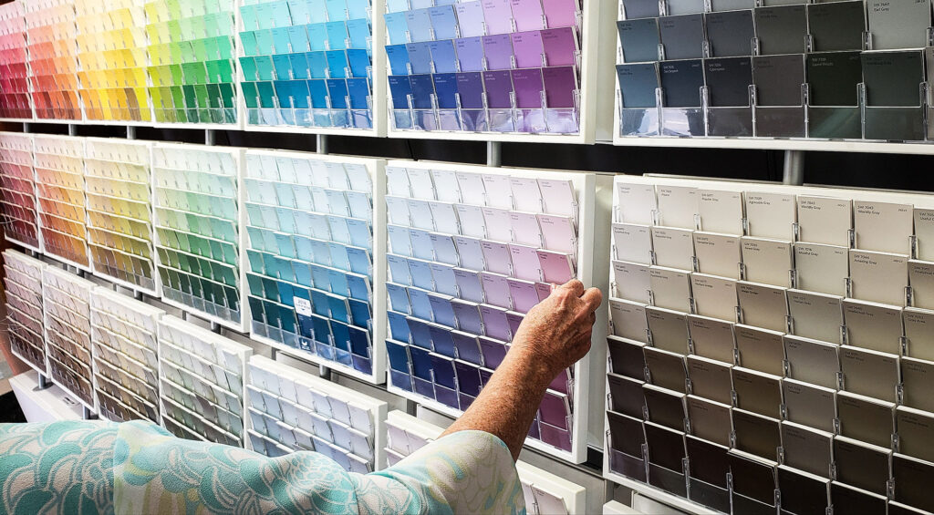 Foil Stamping - Business Printing - Think Finishing in the Beginning! - What Is Foil Stamping? Add Elegance to Your Print Projects - woman-picking-out-paint-colors-for-kitchen-remodel-2022-10-31-03-41-24-utc